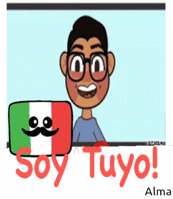 Man With Glasses and Mustache Says Soy Tuyo