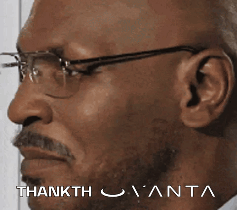 Man With Glasses And Mustache Says Thankth GIF
