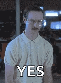 Man with Glasses and Mustache Says Yes