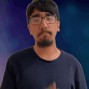 Man with Glasses and Mustache Shushing