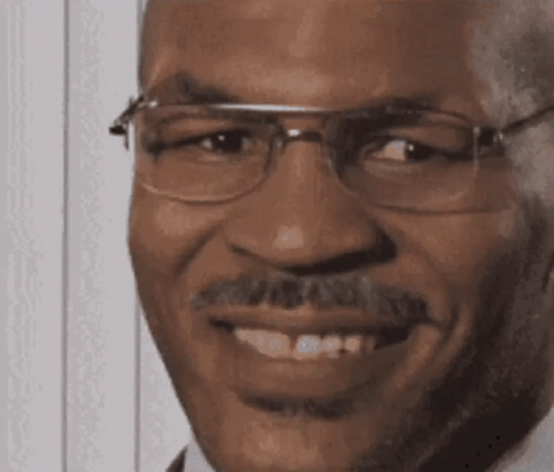 Man With Glasses And Mustache Smiling GIF