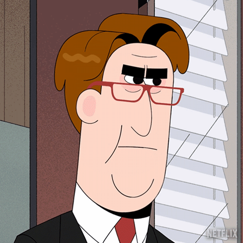 Man With Glasses and Netflix Logo