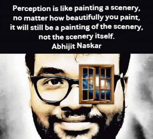 Man With Glasses And Perception Quote GIF