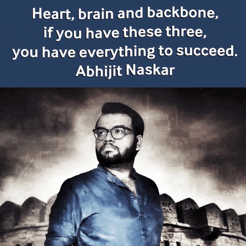 Man With Glasses And Quote By Abhijit Naskar GIF