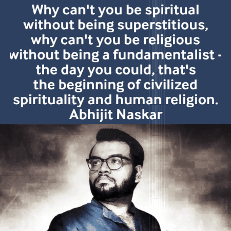 Man With Glasses And Quote By Abhijit Naskar GIF