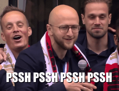 Man With Glasses and Scarf Says Pssh Pssh