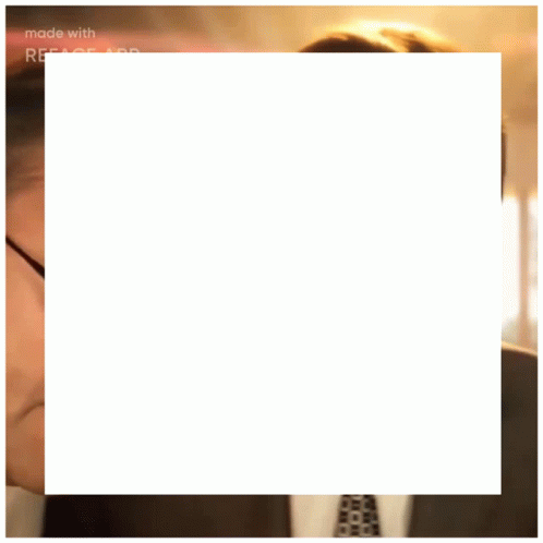 Man With Glasses and Tie Stares at Eyes Closed Man