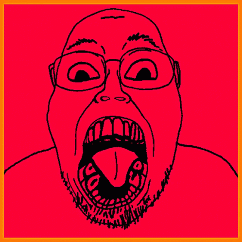 Man with Glasses and Tongue Out