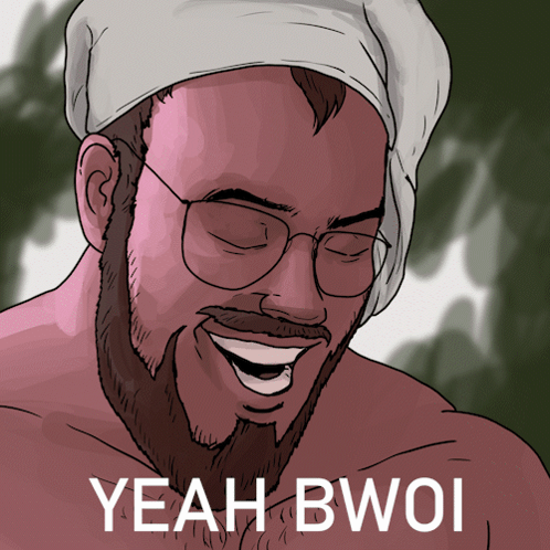 Man With Glasses and Towel Says Yeah bw0i