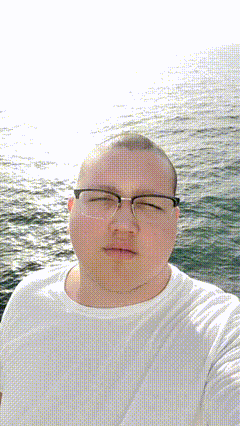 Man With Glasses And White Shirt Taking Selfie GIF