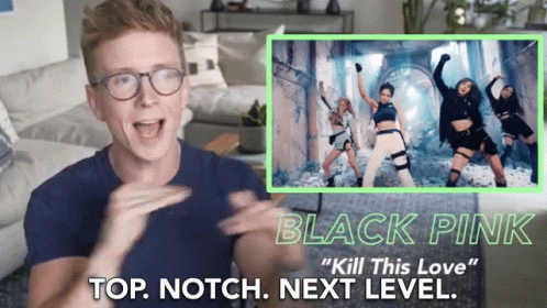 Man with Glasses at Black Pink Poster