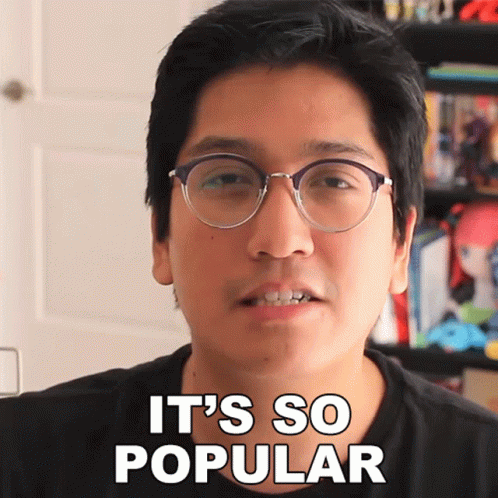 Man With Glasses Black Shirt It's So Popular