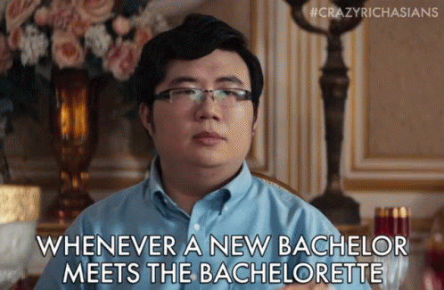 Man With Glasses Blue Shirt Whenever New Bachelor Meets Bachelorette