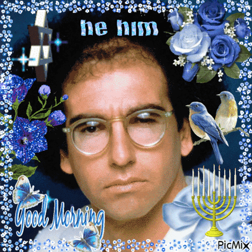 Man With Glasses He Him