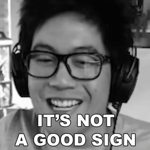 Man With Glasses Headphones Says Not Good Sign