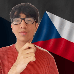 Man With Glasses Holding Flag GIF