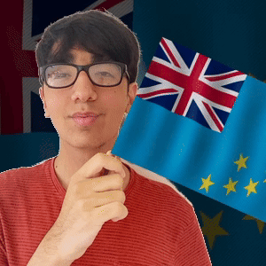 Man With Glasses Holding Flag GIF