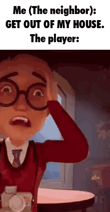 Man With Glasses Holding Head