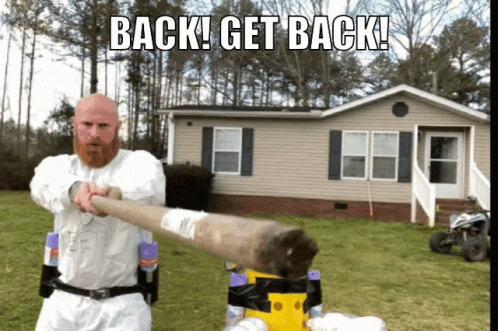 Man With Glasses Holding Pool Cue Stay Yo Ass Away GIF