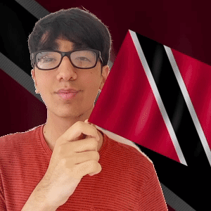 Man With Glasses Holding Red Flag in Front of Face