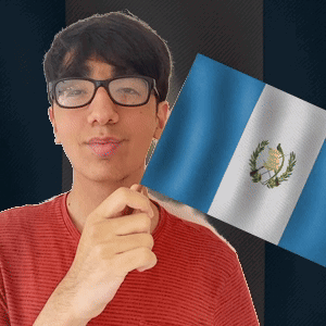 Man With Glasses Holding Small Flag