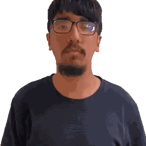 Man With Glasses in Blue Shirt