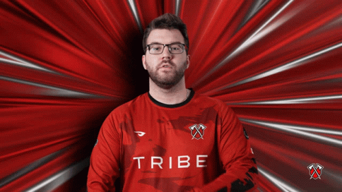 Man With Glasses In Front Of Red Background Fear The Tribe GIF
