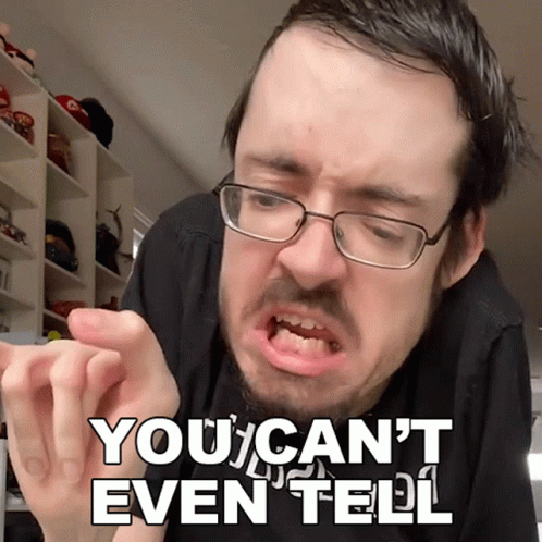 Man With Glasses Making Funny Face Saying You Can't Even Tell GIF