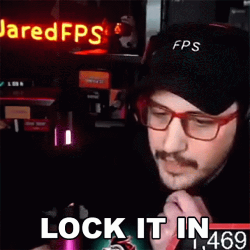 Man With Glasses, Mustache, Black Hat Saying FPS