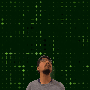 Man With Glasses On Green Background Number 20 GIF