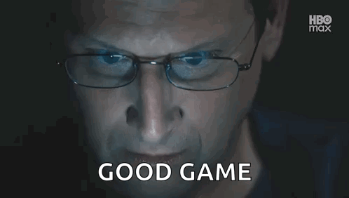 Man With Glasses Playing Video Game Saying Good Game