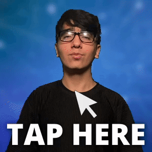 Man With Glasses Pointing at Tap Here