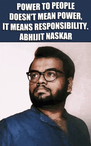 Man With Glasses Power To People Means Responsibility GIF