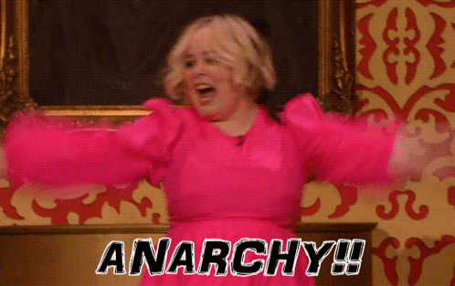Man with Glasses Saying Anarchy