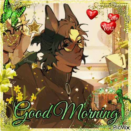 Man With Glasses Saying Good Morning GIF