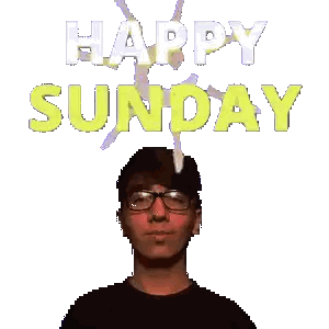 Man With Glasses Saying Happy Sunday
