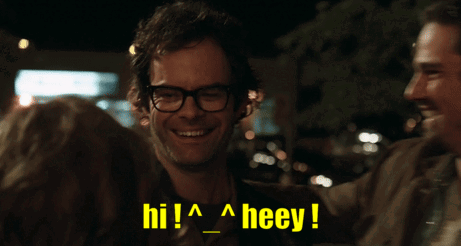 Man With Glasses Saying Hi Heey GIF