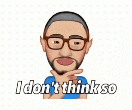 Man With Glasses Saying I Don't Think So GIF