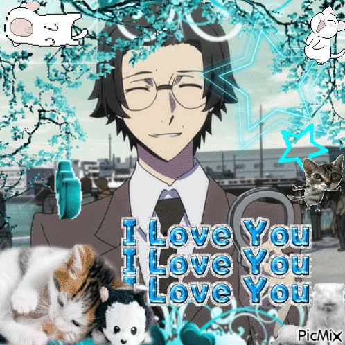 Man With Glasses Saying I Love You I Love You I Love You