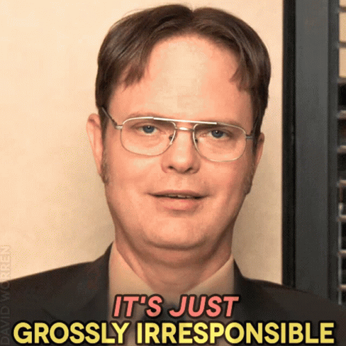 Man With Glasses Saying It's Just Grossly Irresponsible