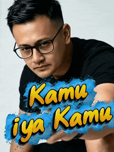 Man With Glasses Saying Kamu Iya Kamu