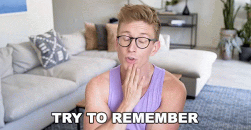 Man With Glasses Saying Try To Remember GIF