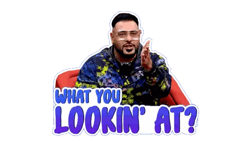 Man with Glasses Saying What You Lookin At