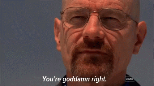 Man with Glasses Saying You're Goddamn Right