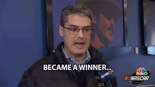 Man With Glasses Says Became a Winner NASCAR