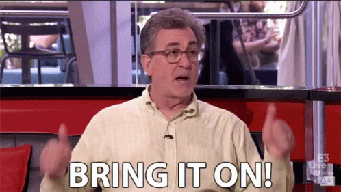 Man With Glasses Says Bring It On GIF