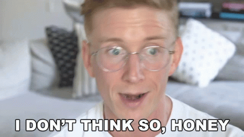 Man With Glasses Says I Don't Think So Honey GIF