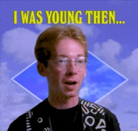 Man With Glasses Says I Was Young Then