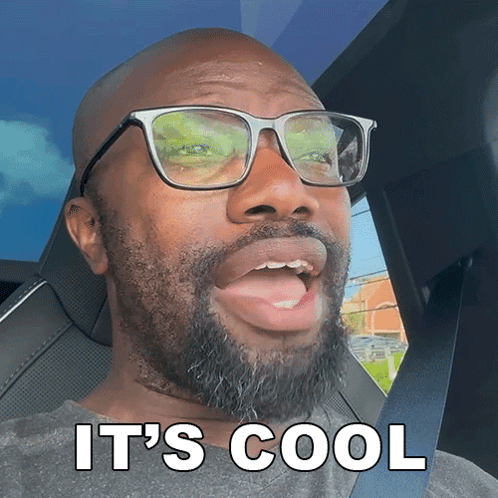 Man With Glasses Says It's Cool In Car GIF