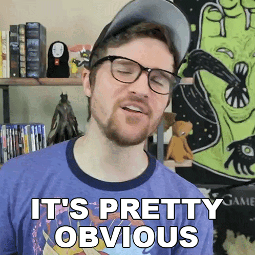 Man With Glasses Says It's Pretty Obvious